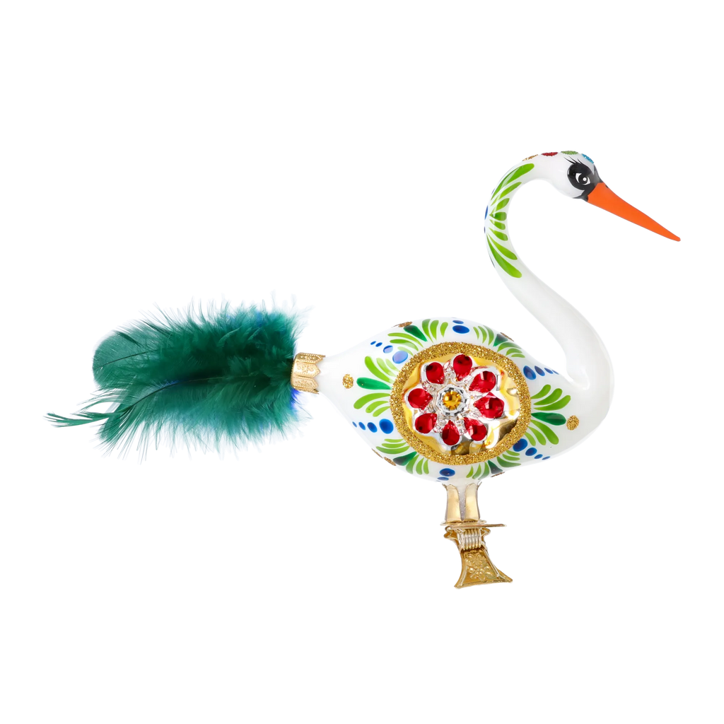 Stately Heritage Herald | Hand-Painted Glass Ornament | Blubom 2024-177