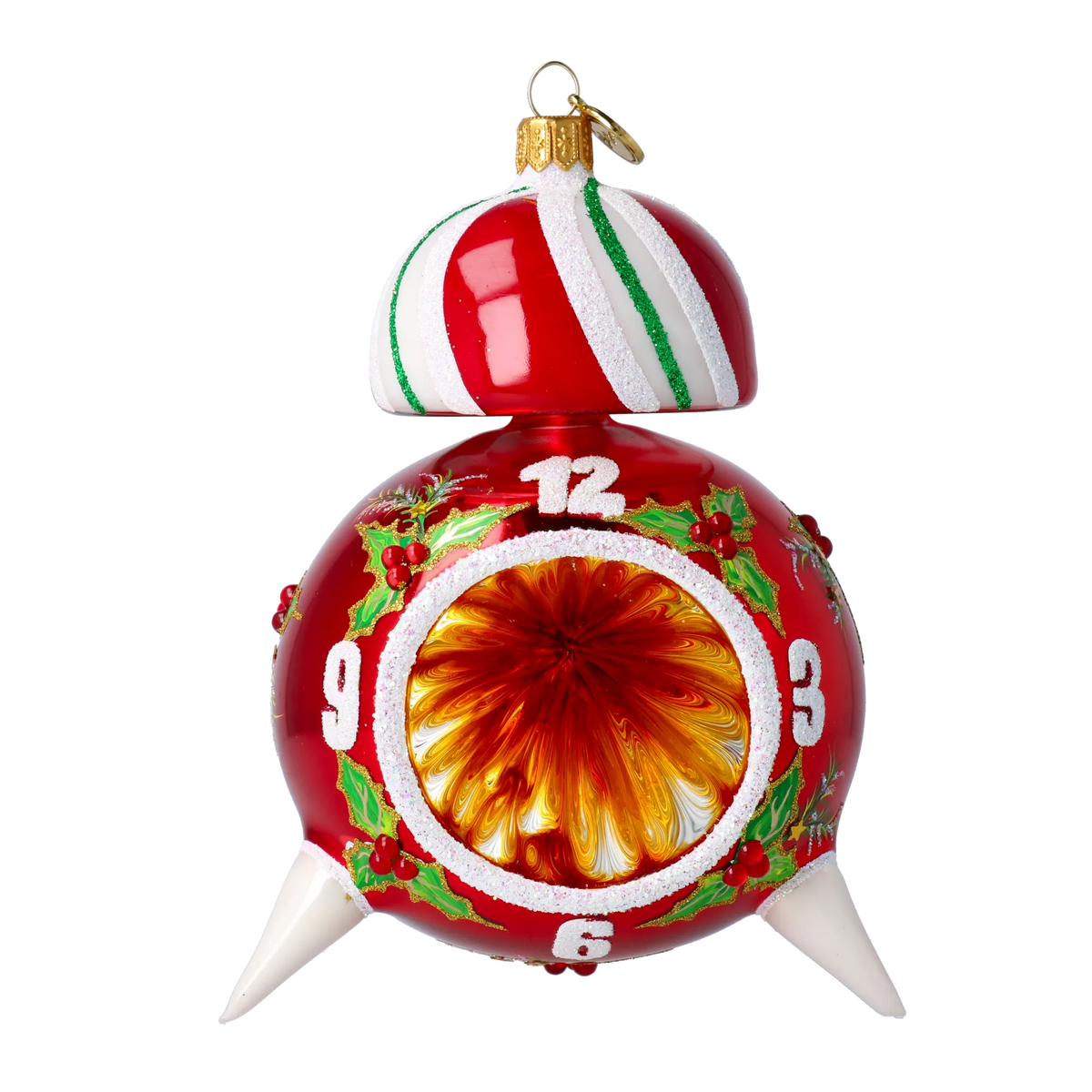 Vigilant Midnight Watch | Hand-Painted Glass Ornament | Blubom 2024-179