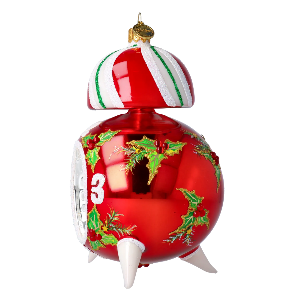 Vigilant Midnight Watch | Hand-Painted Glass Ornament | Blubom 2024-179