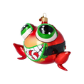 Load image into Gallery viewer, Christmas Frog. Handmade Glass Christmas ornament
