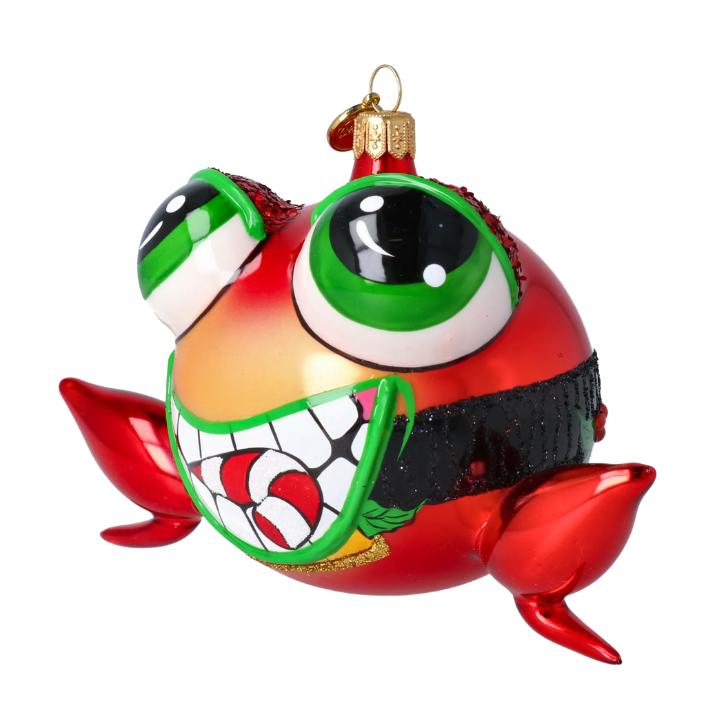 Giddy Reef Scavenger | Hand-Painted Glass Ornament | Blubom 2024-180