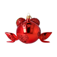 Load image into Gallery viewer, Jolly Frog Ornament. Handmade Glass Christmas ornament
