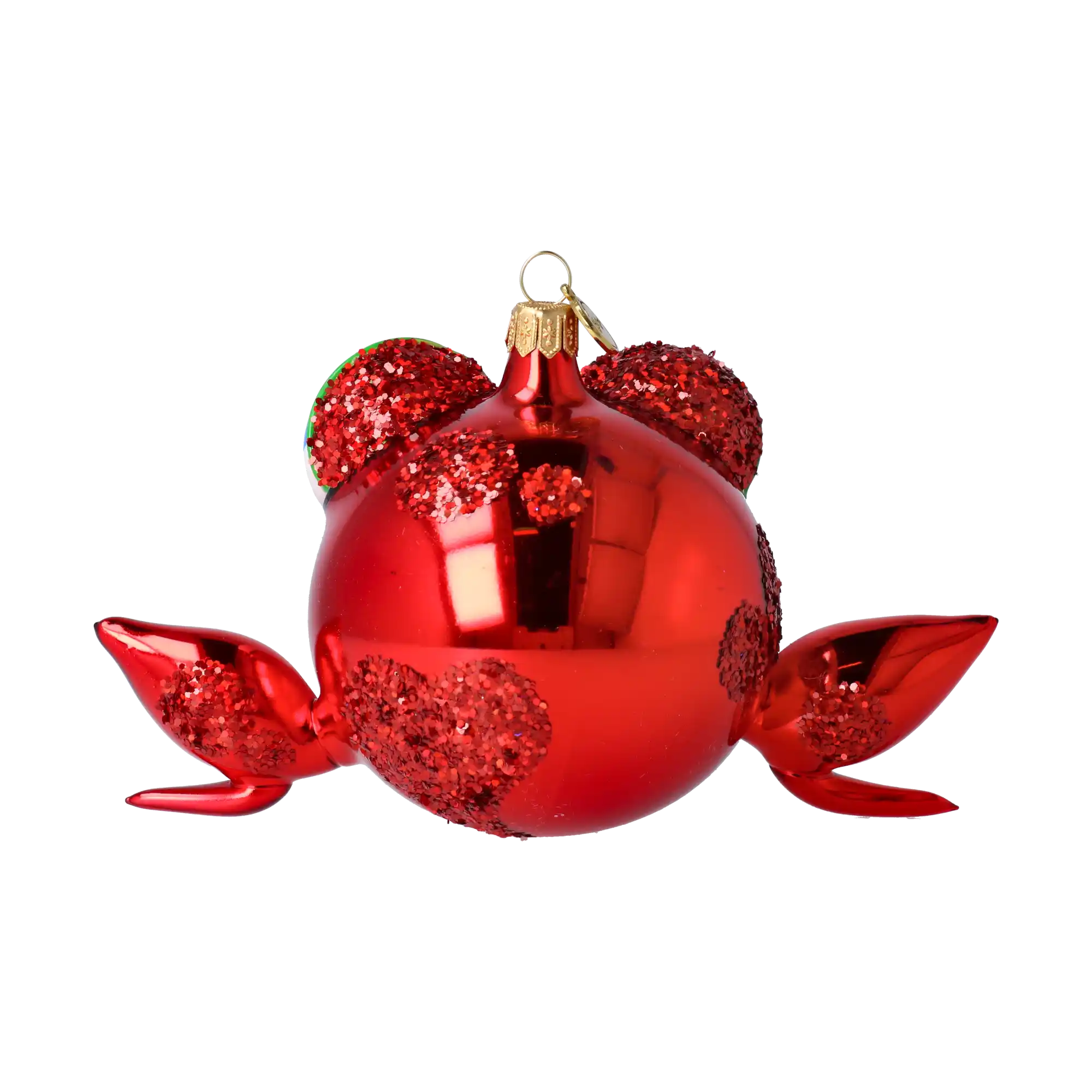 Jolly Frog Ornament. Handmade Glass Christmas ornament