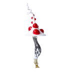 Scarlet Hearth Ascent | Hand-Painted Glass Ornament | Blubom 2024-184