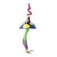Load image into Gallery viewer, Electric Violet Toadstool Premium christmas glass ornament 2024-185

