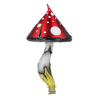 Scarlet Folklore Sentinel | Hand-Painted Glass Ornament | Blubom 2024-187