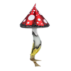 Scarlet Folklore Sentinel | Hand-Painted Glass Ornament | Blubom 2024-187