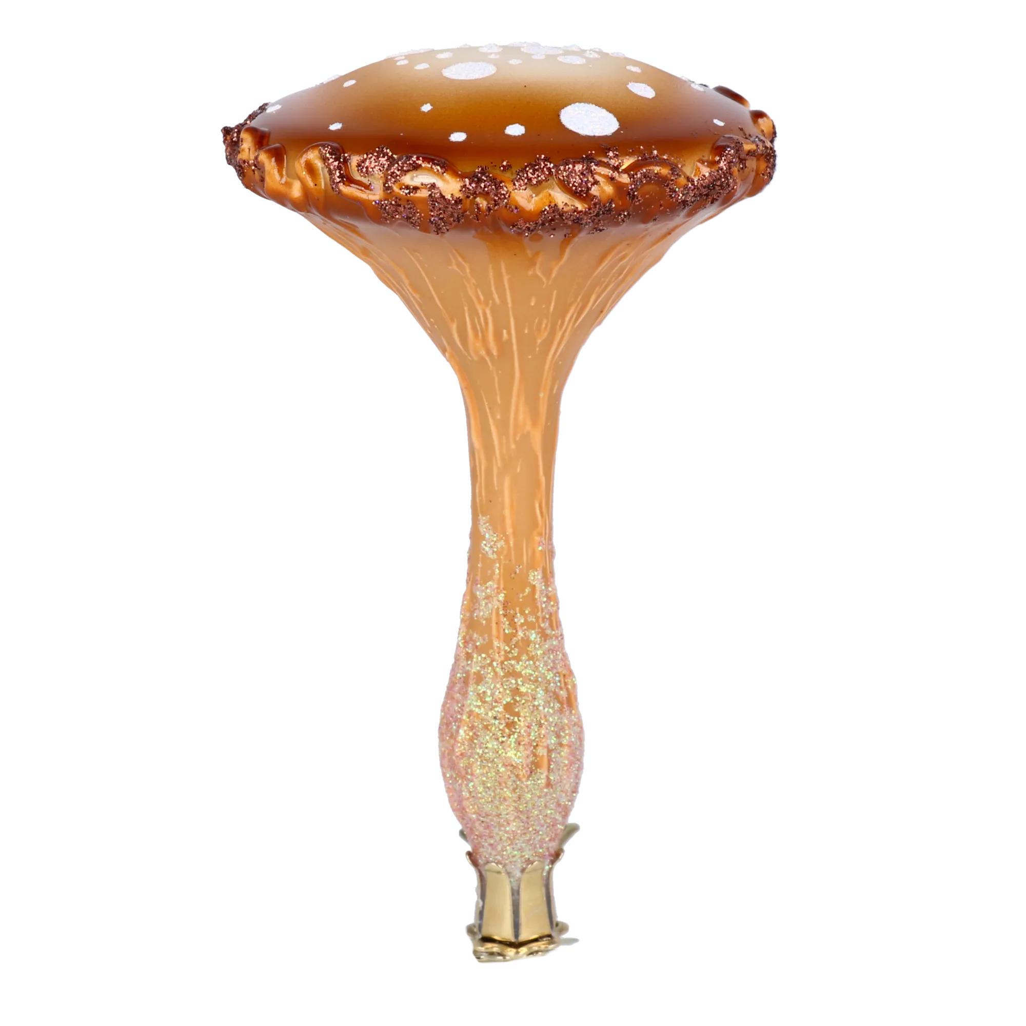 Amber Woodland Mushroom Premium christmas glass ornament 2024-188