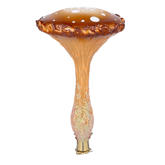 Amber Woodland Mushroom Premium christmas glass ornament 2024-188