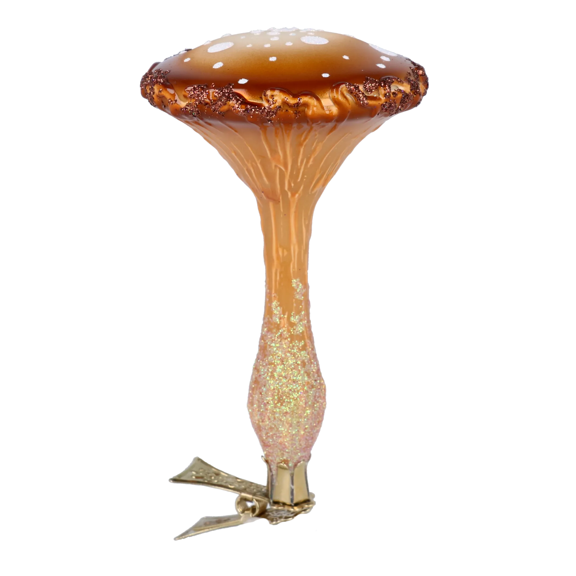 Amber Woodland Mushroom Premium christmas glass ornament 2024-188