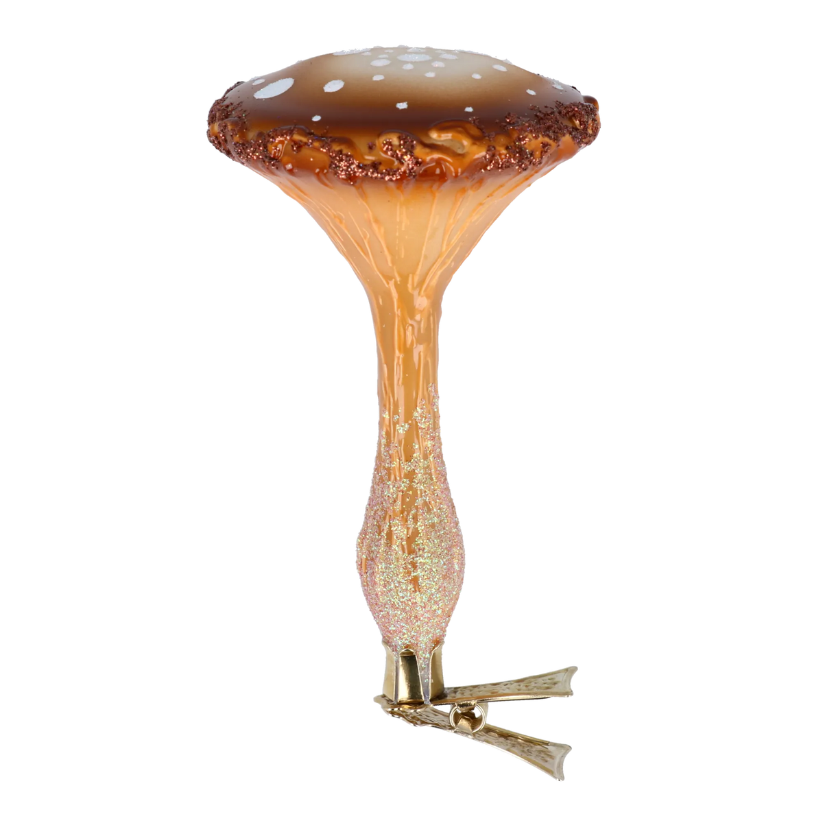 Serene Amber Sentinel | Hand-Painted Glass Ornament | Blubom 2024-188