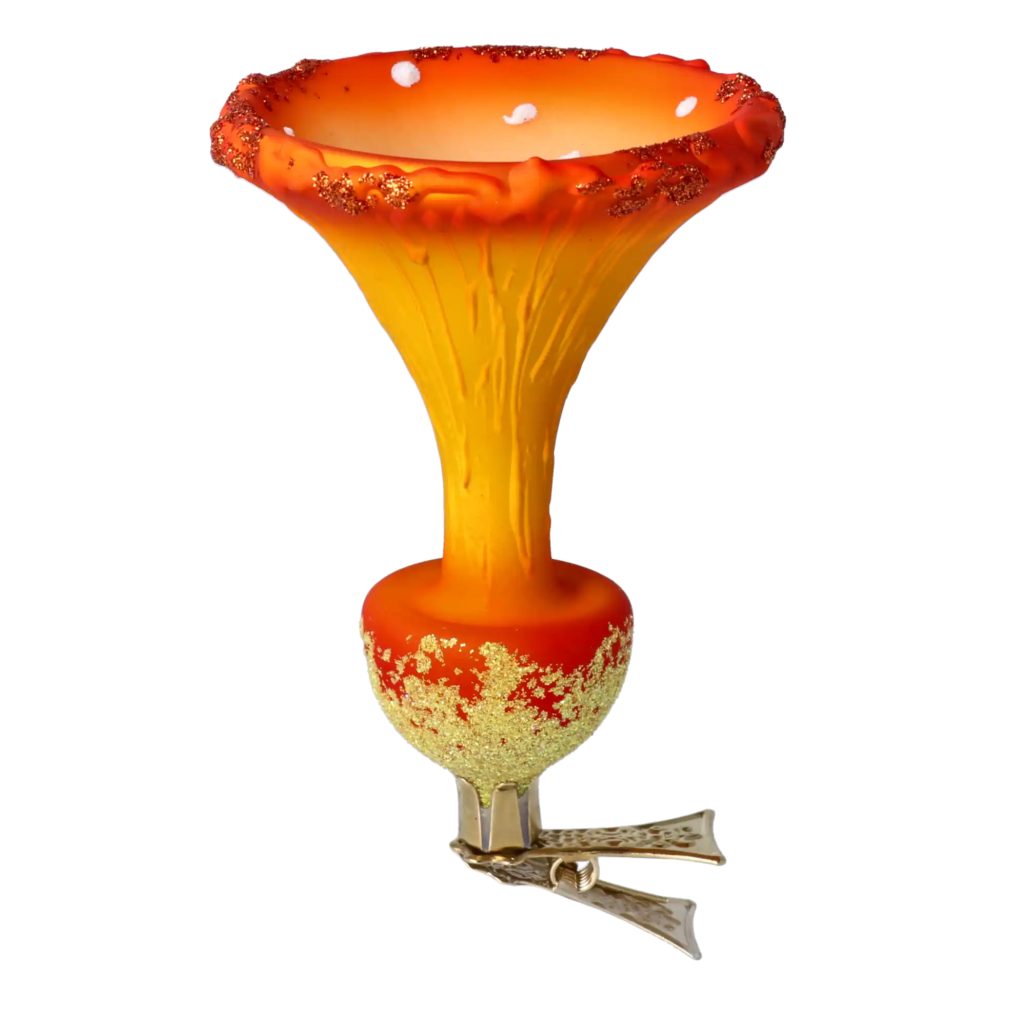 Grzybek Na Klipsie Szklana Ozdoba