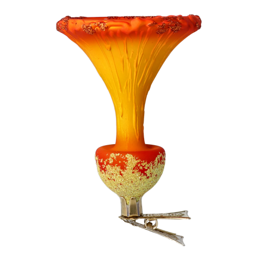 Golden Amber Chanterelle Premium christmas glass ornament 2024-193