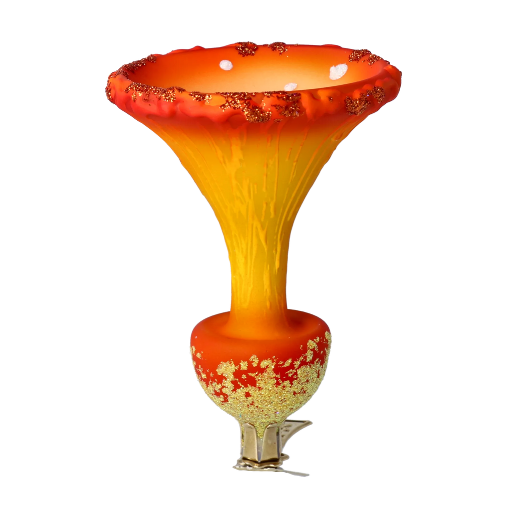 Saffron Chanterelle | Hand-Painted Glass Ornament | Blubom 2024-193