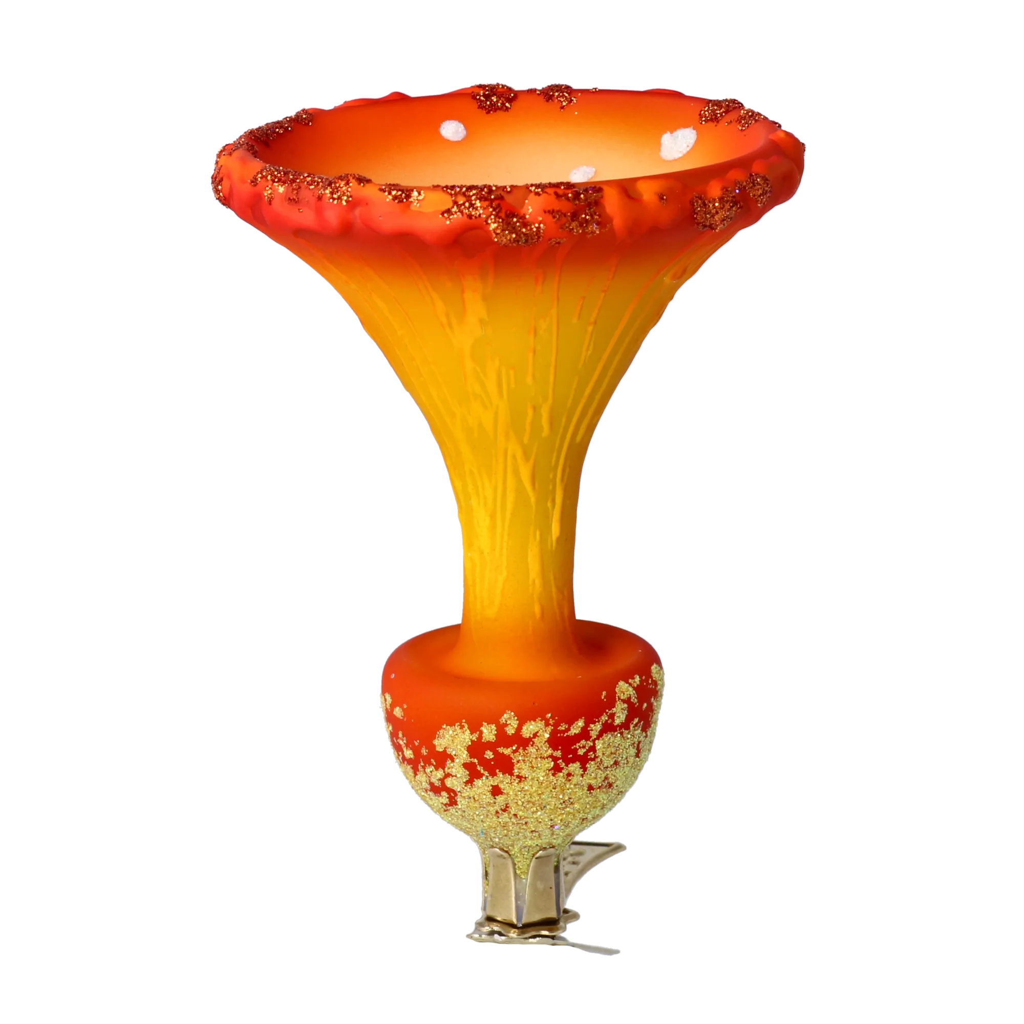 Golden Amber Chanterelle Premium christmas glass ornament 2024-193