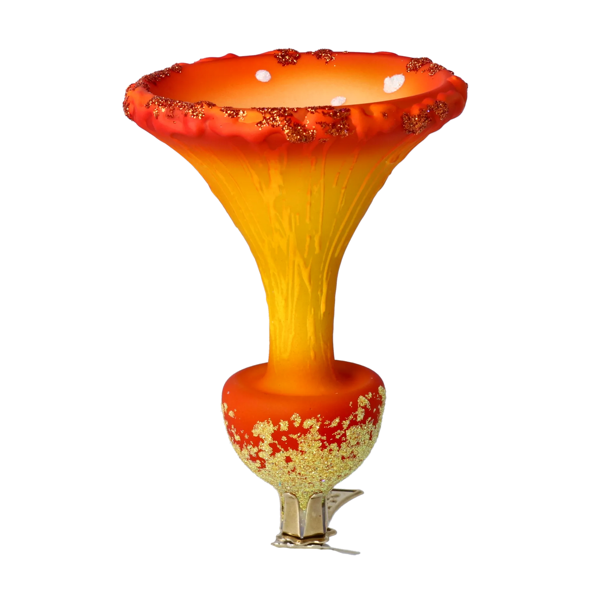 Saffron Chanterelle | Hand-Painted Glass Ornament | Blubom 2024-193