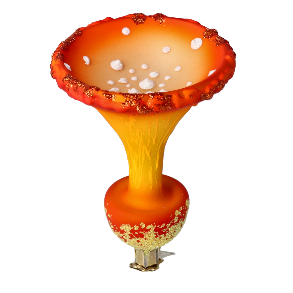 Saffron Chanterelle | Hand-Painted Glass Ornament | Blubom 2024-193