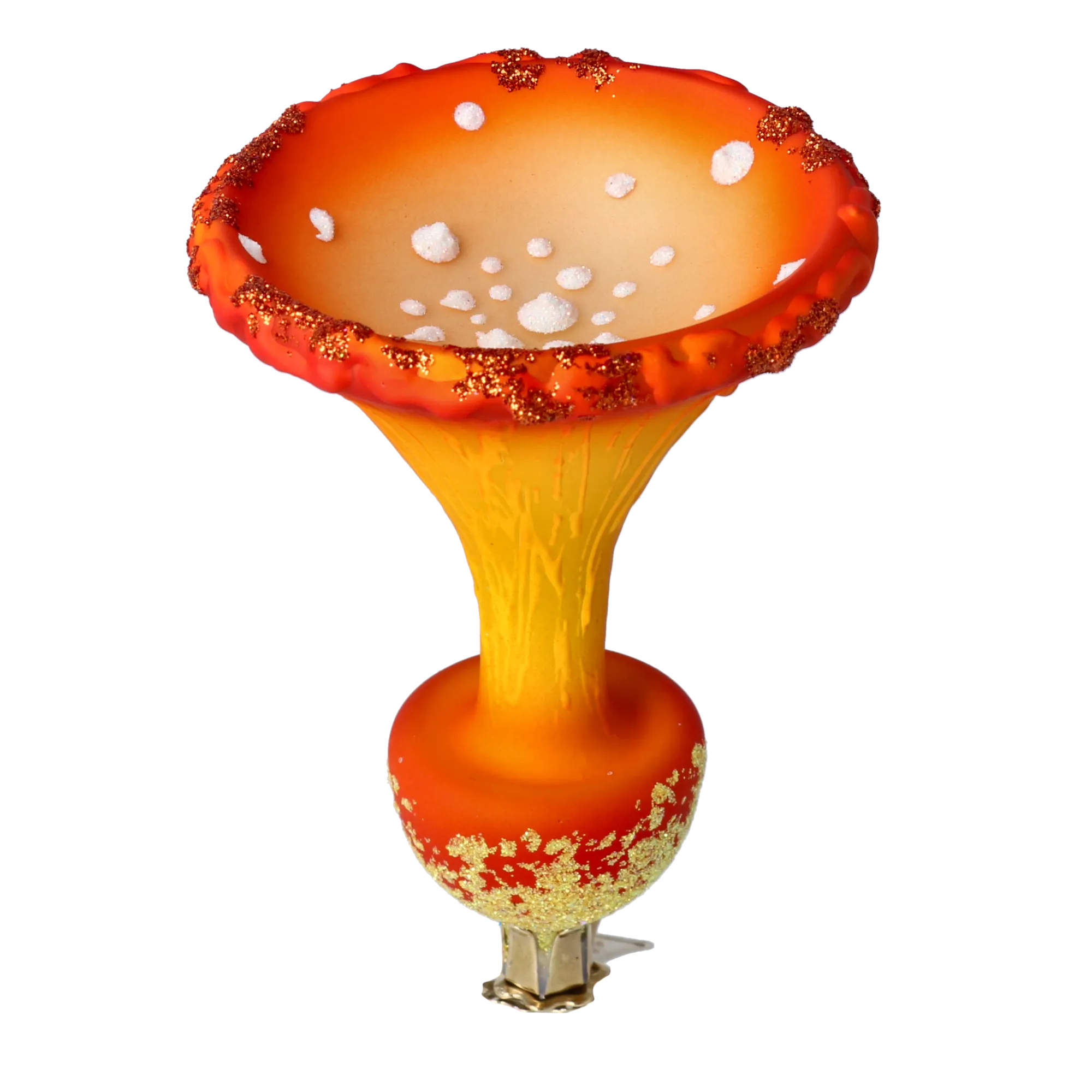 Golden Amber Chanterelle Premium christmas glass ornament 2024-193