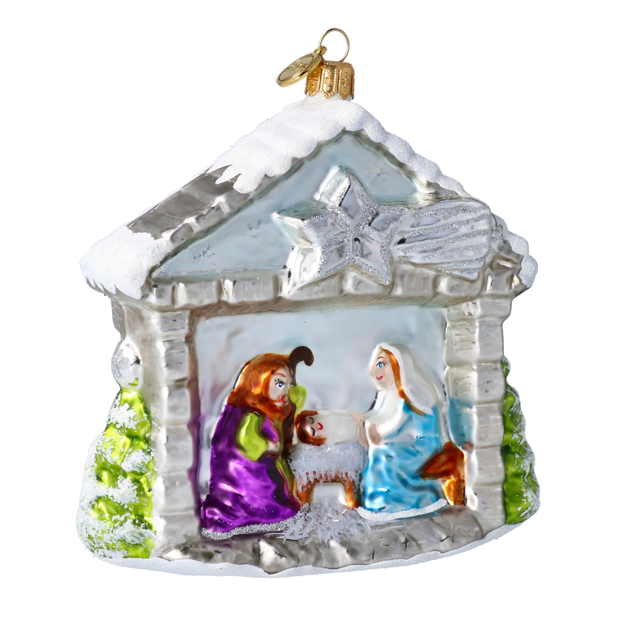 Hallowed Starlit Refuge | Hand-Painted Glass Ornament | Blubom 2024-196