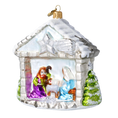 Load image into Gallery viewer, Silver Starlight Nativity Premium christmas glass ornament 2024-196

