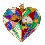 Gilded Cathedral Pulse | Hand-Painted Glass Ornament | Blubom 2024-197
