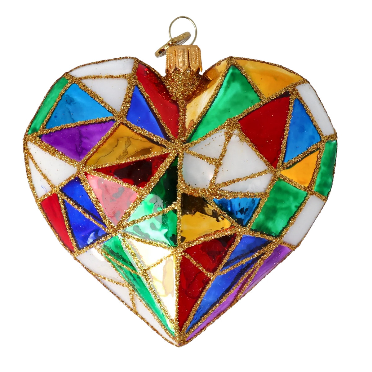 Gilded Cathedral Pulse | Hand-Painted Glass Ornament | Blubom 2024-197