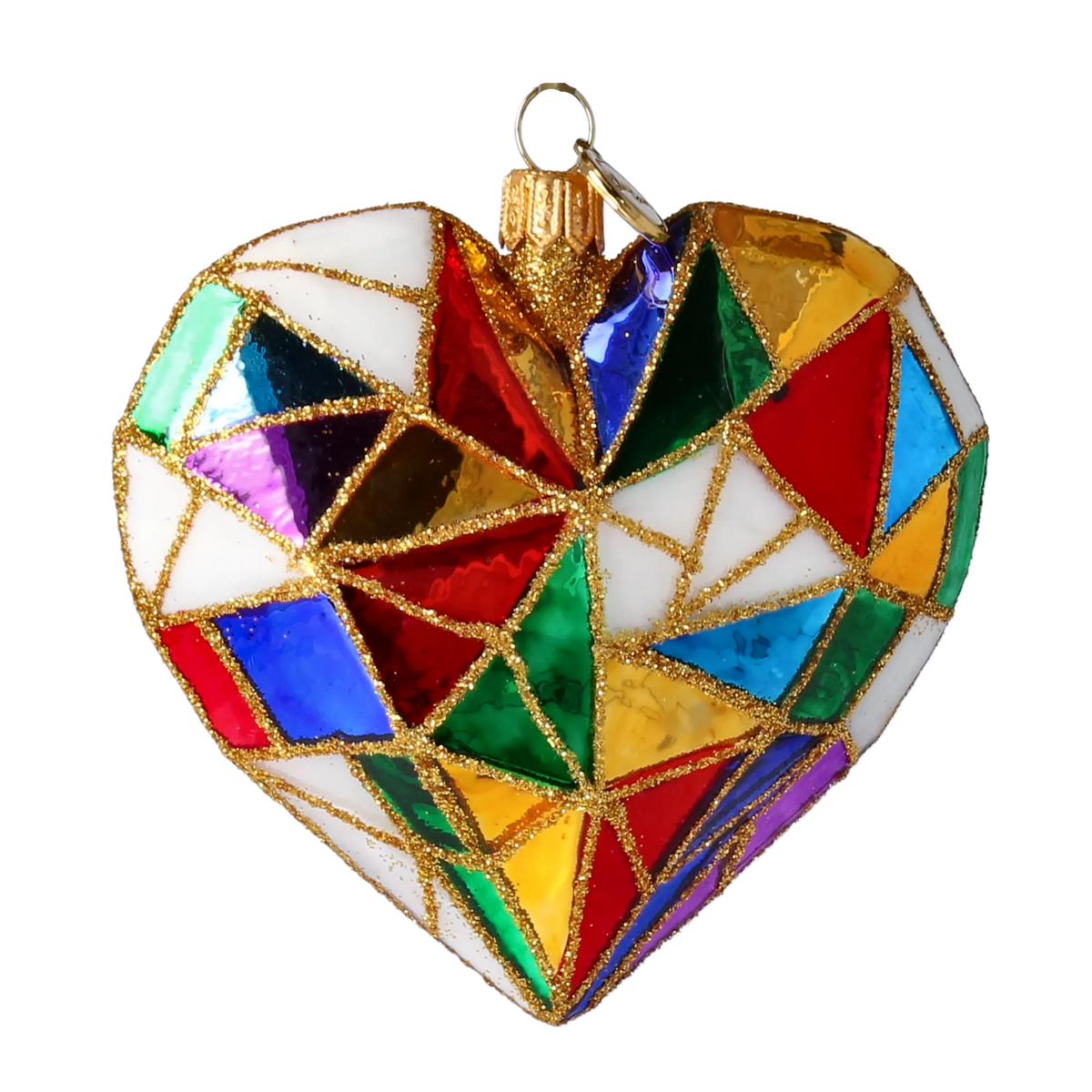 Gilded Cathedral Pulse | Hand-Painted Glass Ornament | Blubom 2024-197
