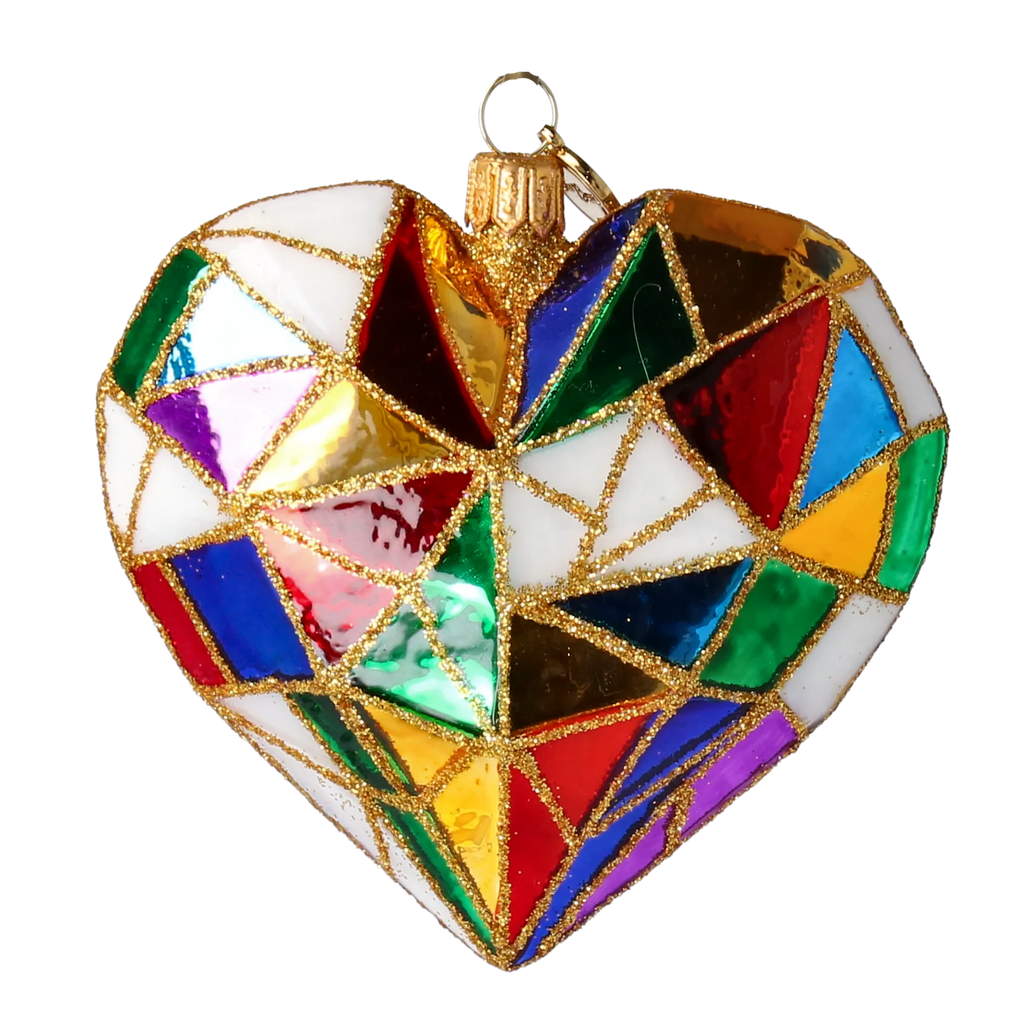 Gilded Cathedral Pulse | Hand-Painted Glass Ornament | Blubom 2024-197