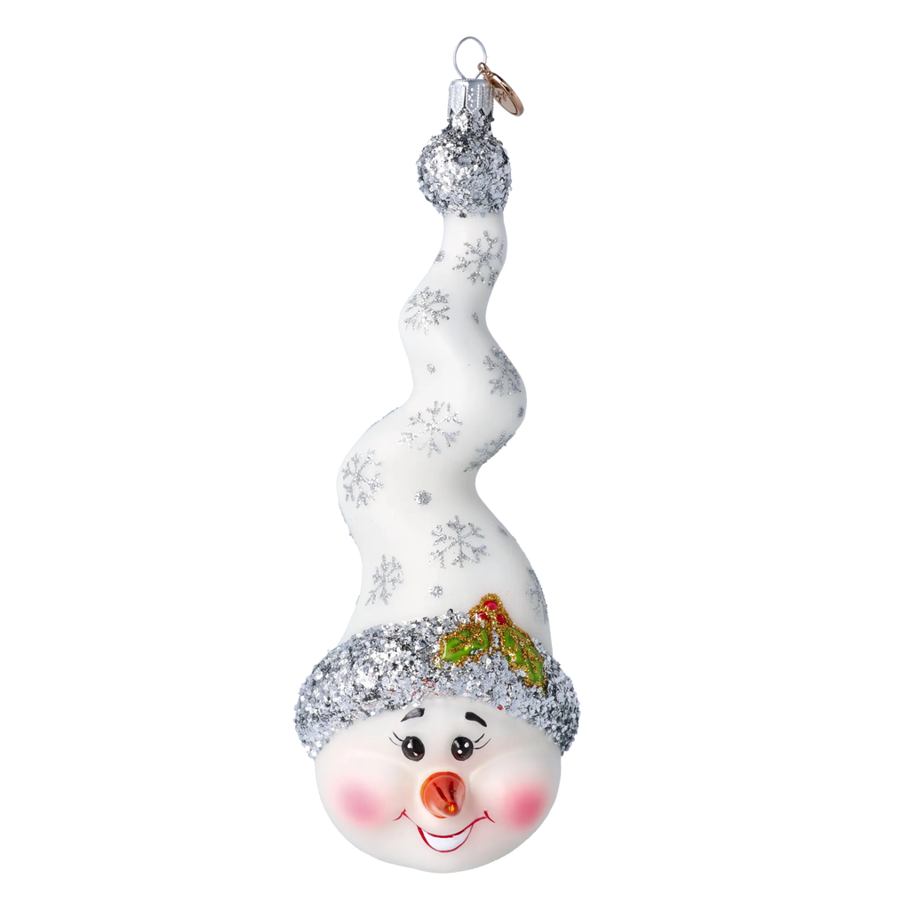 Jovial Frost Spire | Hand-Painted Glass Ornament | Blubom 2024-198