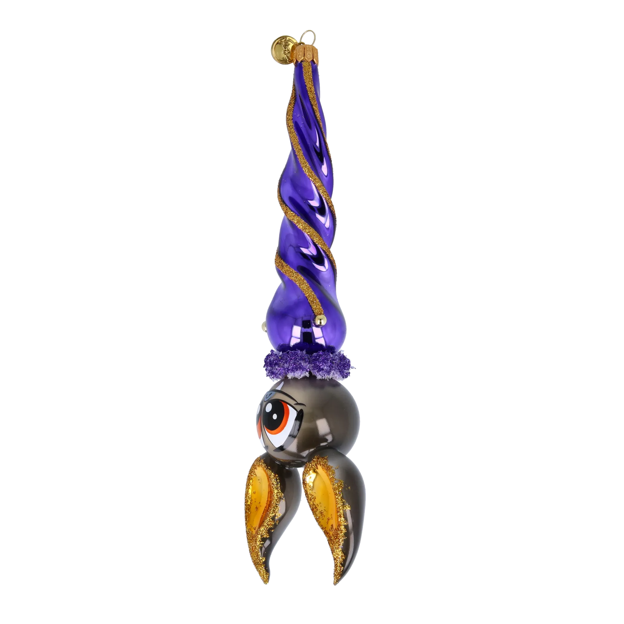 Bat - Night Watchman. Handmade Glass Christmas ornament. 2024-222