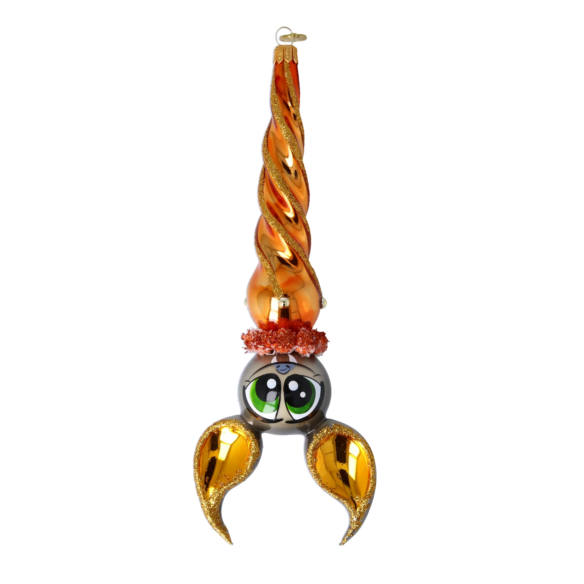 Gilded Amber Bat Premium christmas glass ornament 2024-223