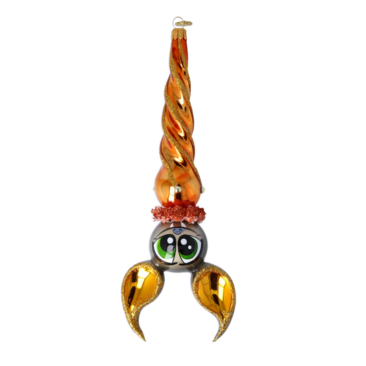 Gilded Amber Bat Premium christmas glass ornament 2024-223