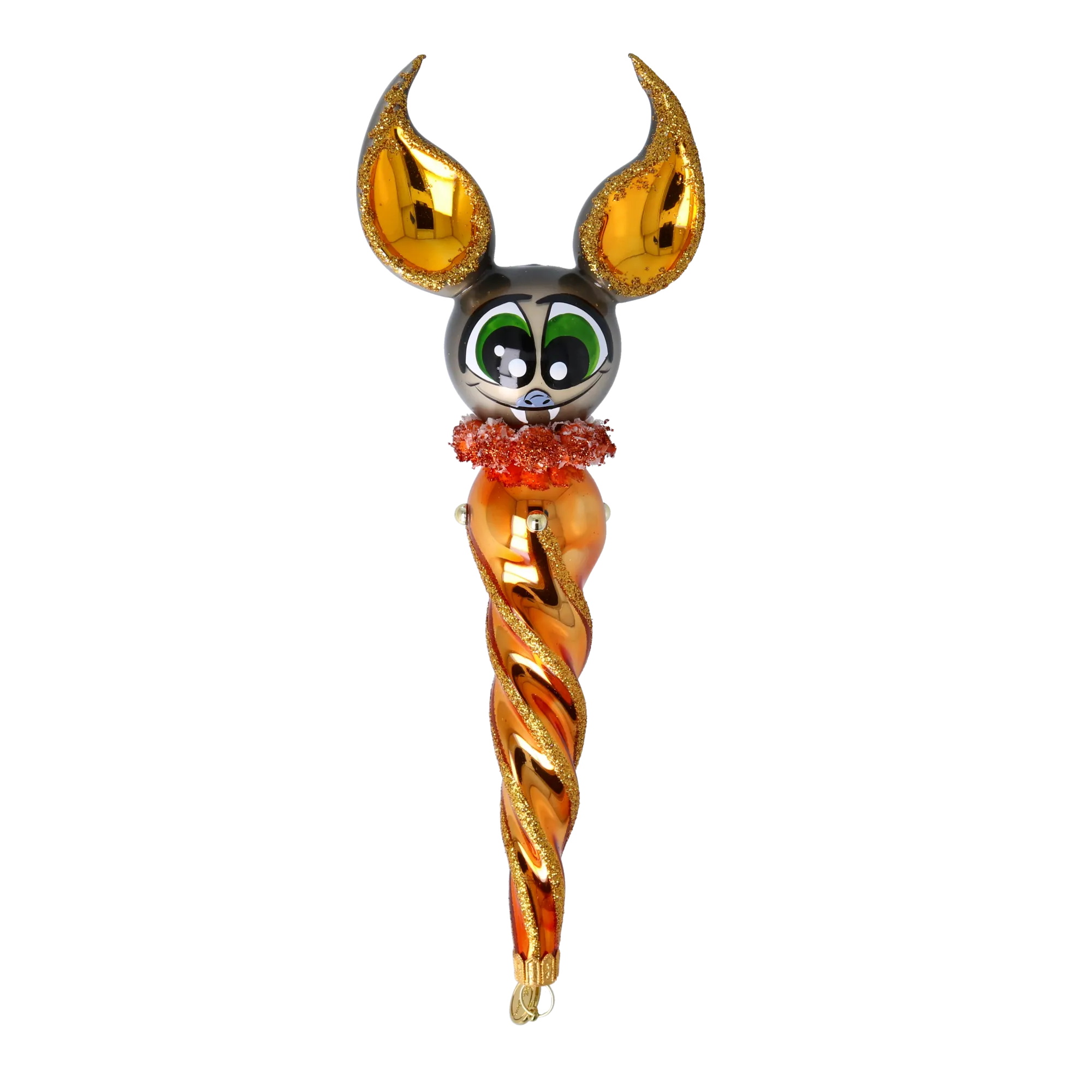 Gilded Amber Bat Premium christmas glass ornament 2024-223