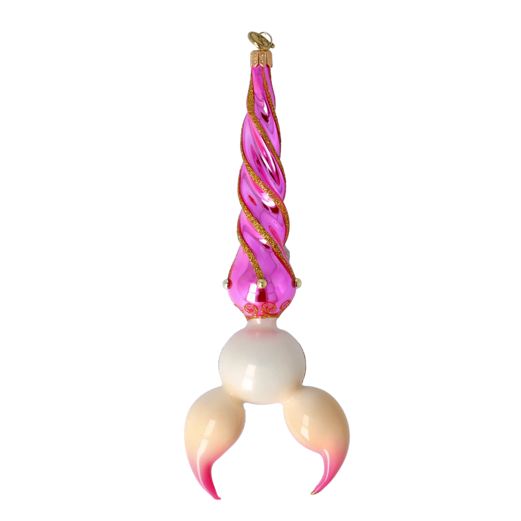 Gilded Astral Voyager | Hand-Painted Glass Ornament | Blubom 2024-226