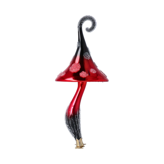 Grzybek Na Klipsie Szklana Ozdoba