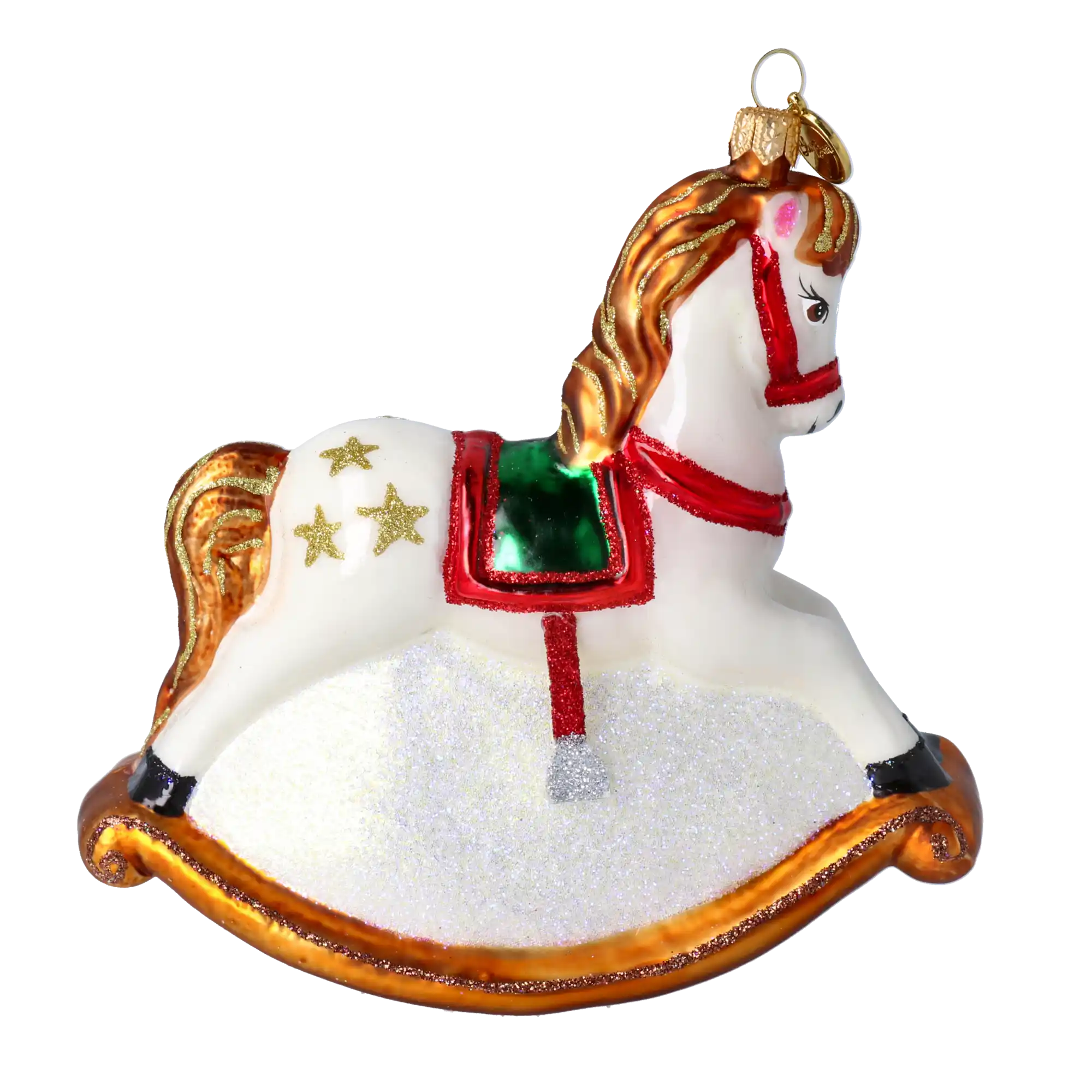 Konik Na Biegunach Szklana Ozdoba
