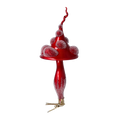Crimson Forest Sovereign | Hand-Painted Glass Ornament | Blubom 2024-236