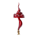 Crimson Forest Sovereign | Hand-Painted Glass Ornament | Blubom 2024-236