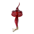 Crimson Forest Sovereign | Hand-Painted Glass Ornament | Blubom 2024-236