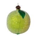Załaduj obraz do przeglądarki galerii, Hand Painted Glass Ornament - Lime. Handmade Glass Christmas ornament. 2024-240
