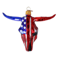Gallant Republic Longhorn | Hand-Painted Glass Ornament | Blubom 2024-241