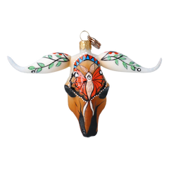 Folk Art Longhorn on Display