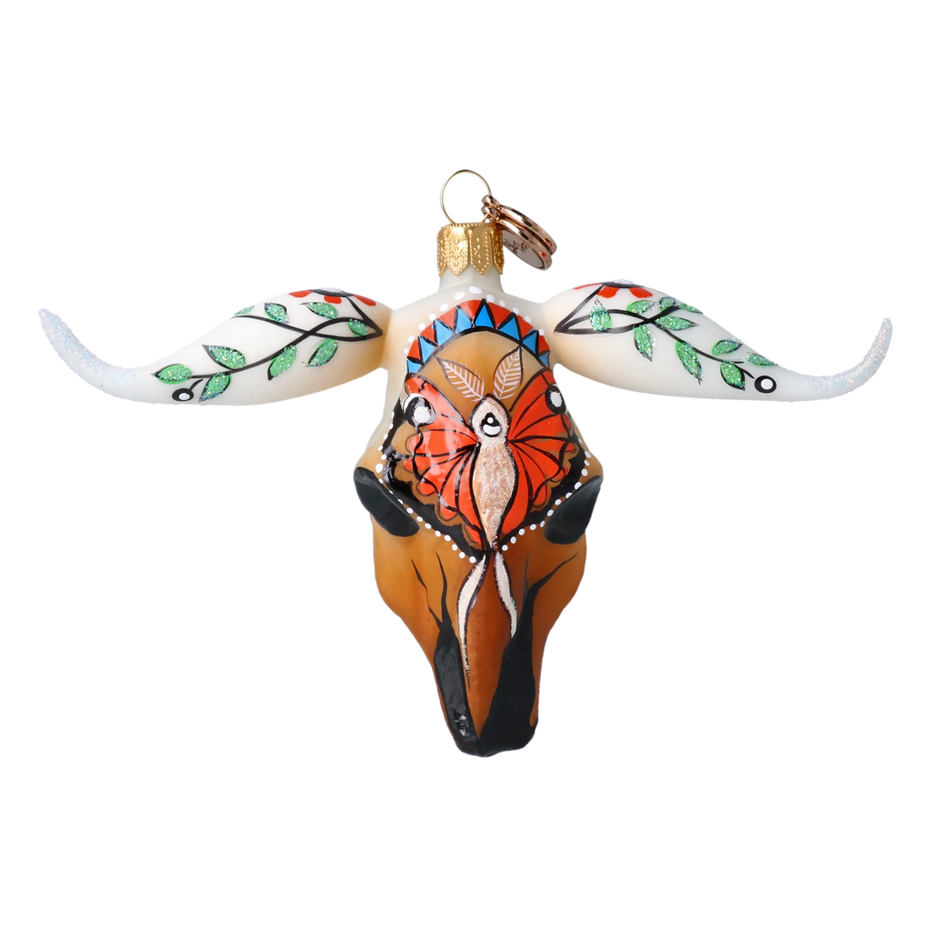 Painted Monarch Sentinel | Hand-Painted Glass Ornament | Blubom 2024-242