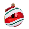Load image into Gallery viewer, Candy with Spotlight. Handmade Glass Christmas ornament. 2024-249
