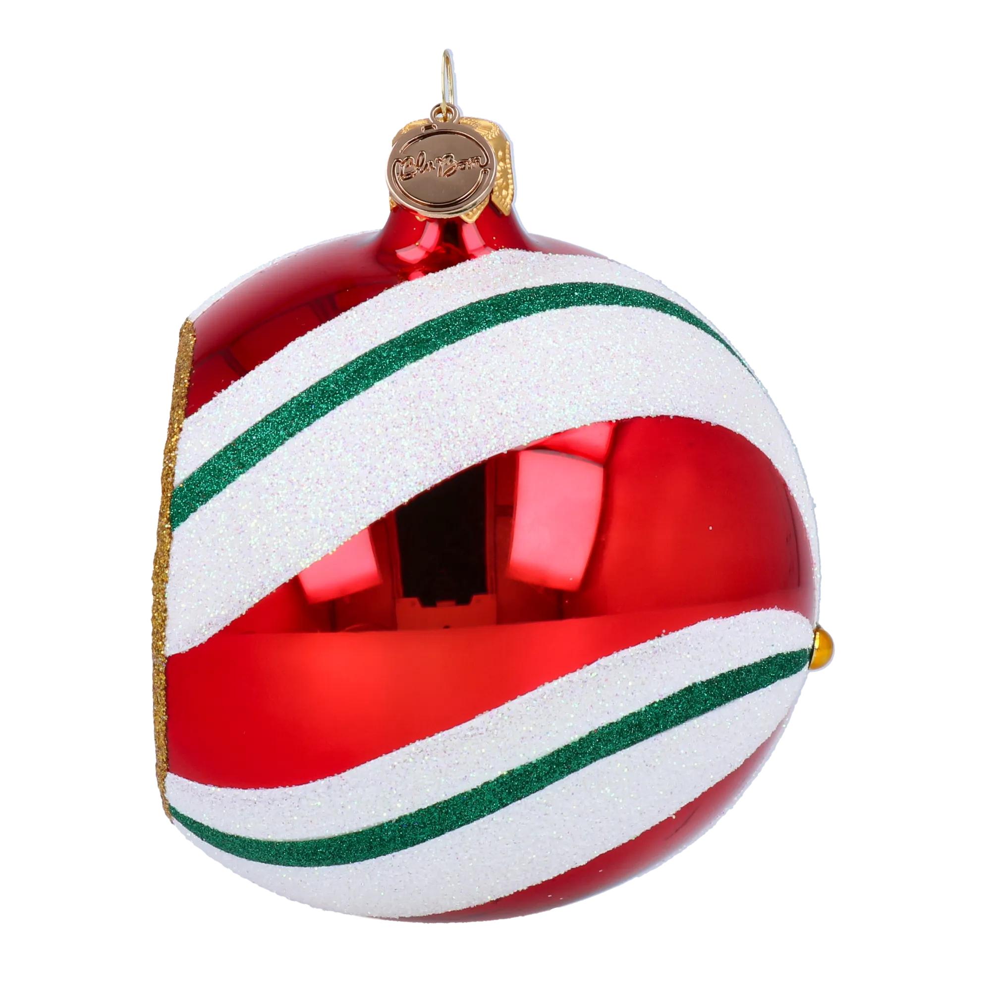 Candy with Spotlight. Handmade Glass Christmas ornament. 2024-249