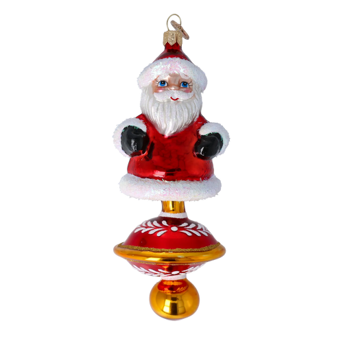 Benevolent Crimson Sovereign | Hand-Painted Glass Ornament | Blubom 2024-255