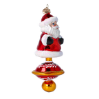 Benevolent Crimson Sovereign | Hand-Painted Glass Ornament | Blubom 2024-255