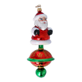 Załaduj obraz do przeglądarki galerii, Magic Santa Claus. Handmade Glass Christmas ornament. 2024-256
