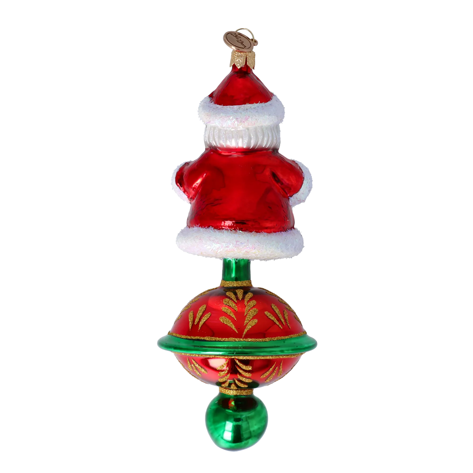 Magic Santa Claus. Handmade Glass Christmas ornament. 2024-256