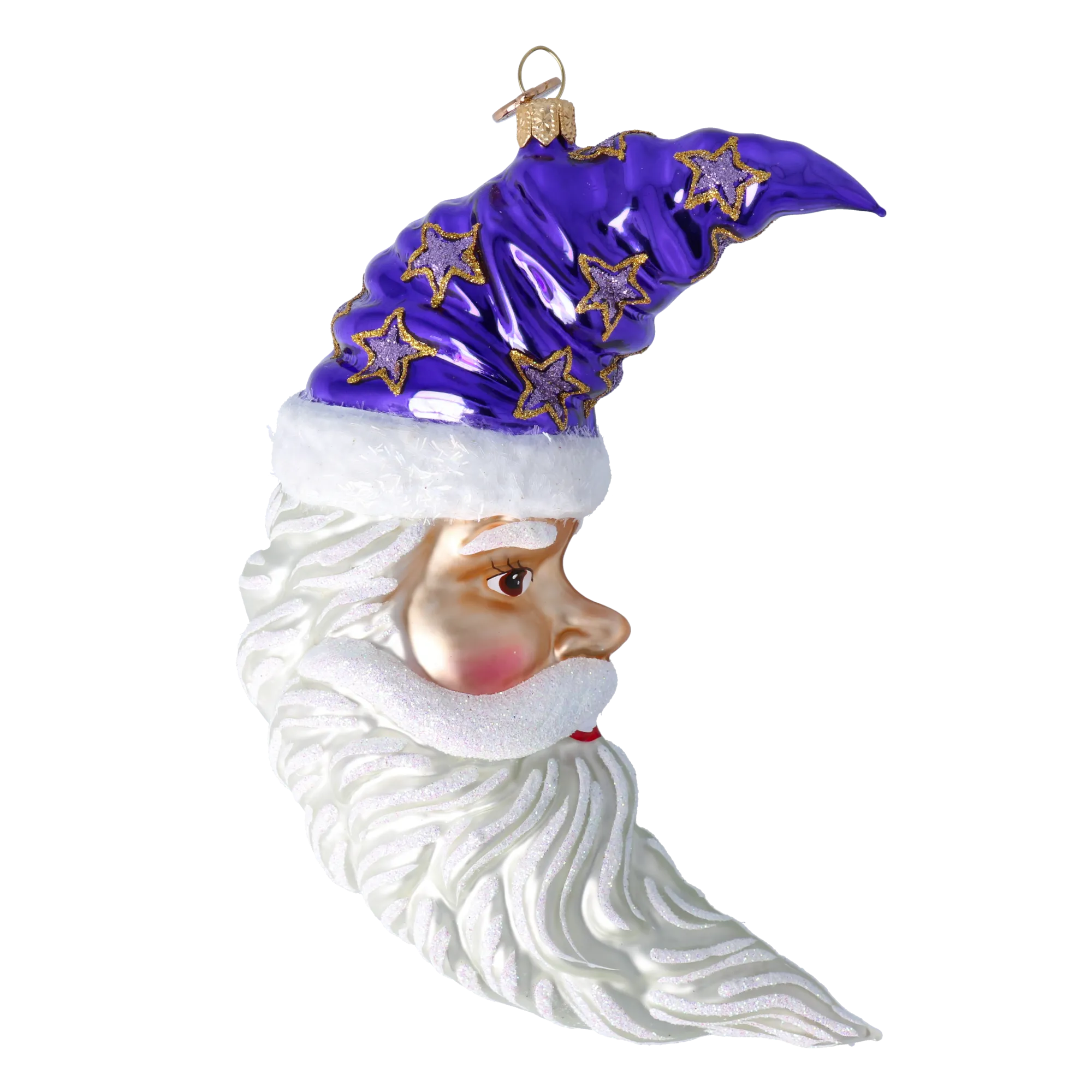 Serene Midnight Voyager | Hand-Painted Glass Ornament | Blubom 2024-258